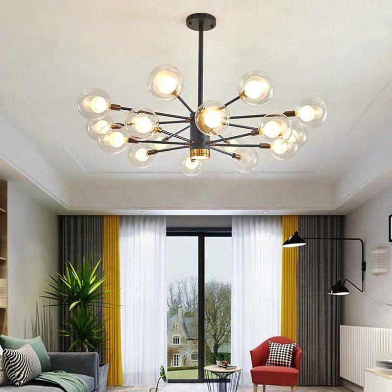 Contemporary Spherical Shade Pendant Chandeliers Glass Chandelier Lighting Fixtures