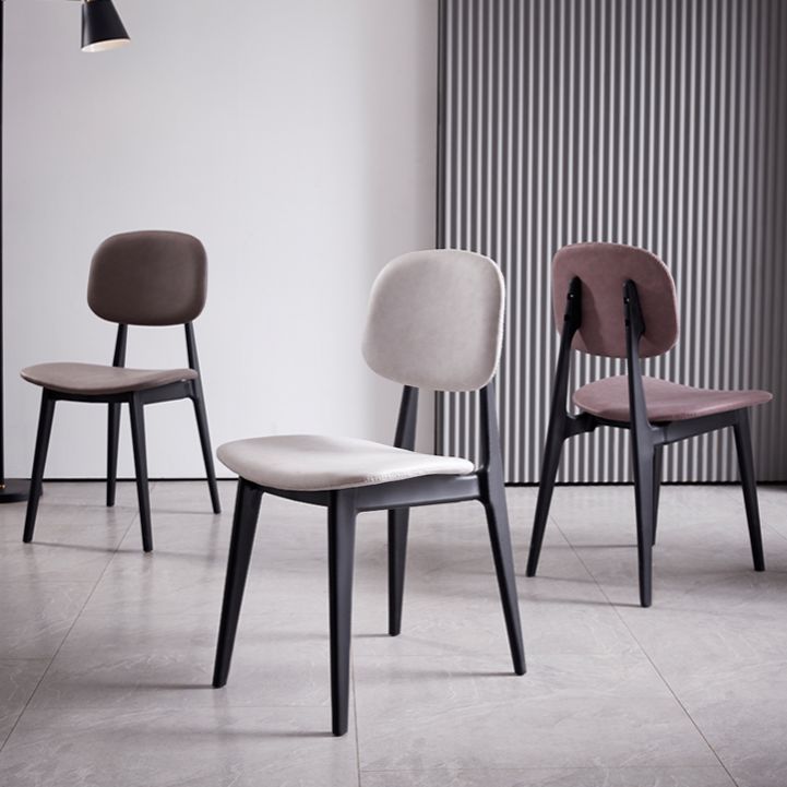 Chaise de salle à manger en métal sans bras de Style nordique, chaise latérale de salle à manger à dossier ouvert