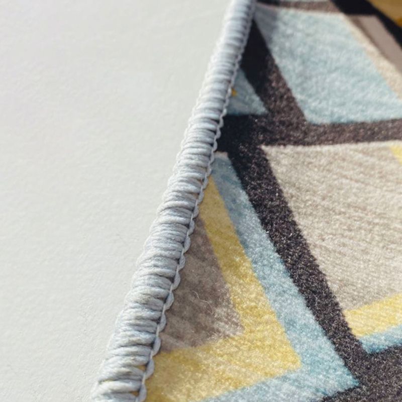 Alfombra de poliamera de color azul claro alfombra de interior de ciervo para sala de estar para sala de estar