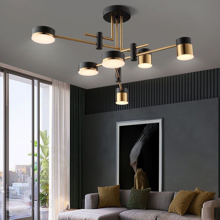 Simplicity LED Appeding Appeding Gold Gold ombreggiate lampadario appeso con tonalità metallica