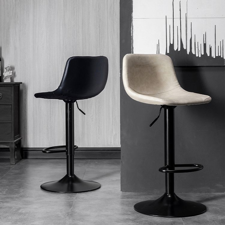 Rotation and Lifting Barstool Industrial Style Leather Seats Bar Stool for Bar Counter