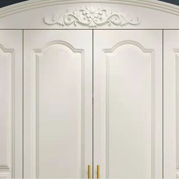 White Wood Wardrobe Armoire French Country Wardrobe Closet for Home