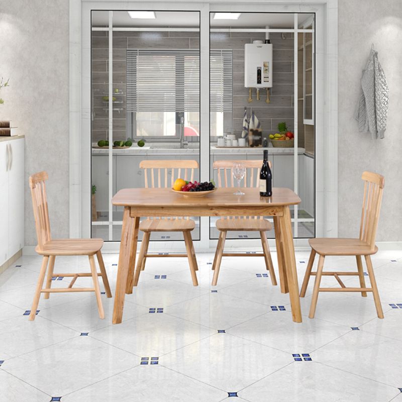 4-foot Oak Solid Wood Table Simplicity Style Rectangle Dining Table