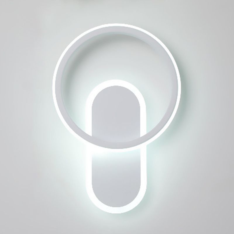 Single Modernism White Wall Mounted Sconce LED Statement Wall Light