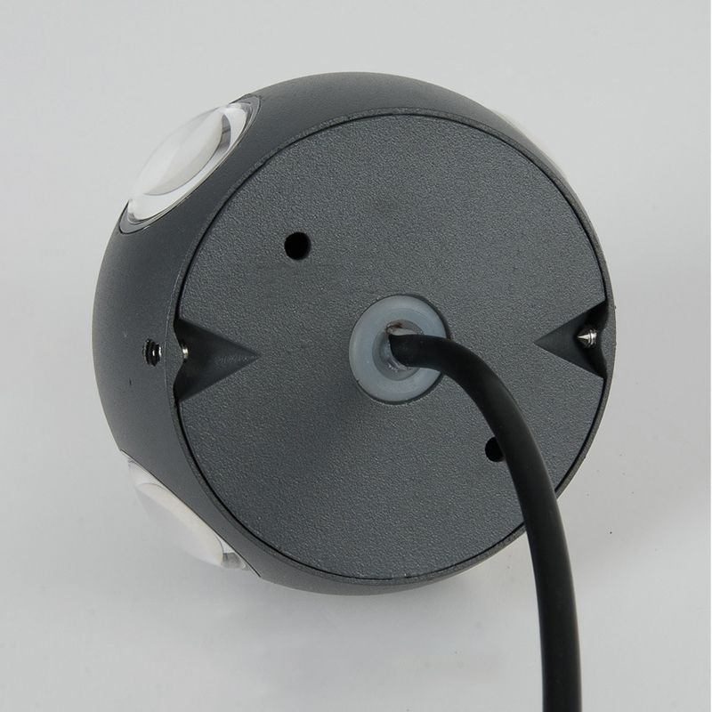 Ball Shape Wall Light Modern Style Metal 1/2/4 Lights Sconce in Black