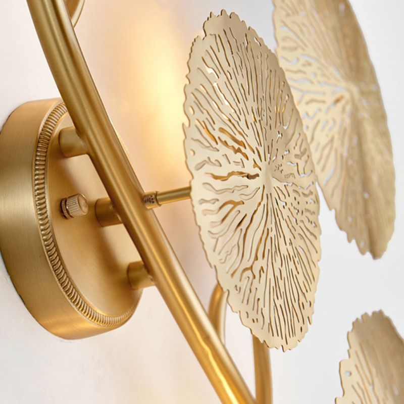 Éclairage mural de forme multiples uniques Éclairage mural métallique de style moderne en laiton