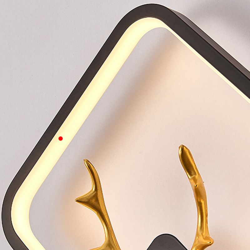 Metal Geometric Shape Wall Light Nordic Style LED Wall Sconce for Bedroom