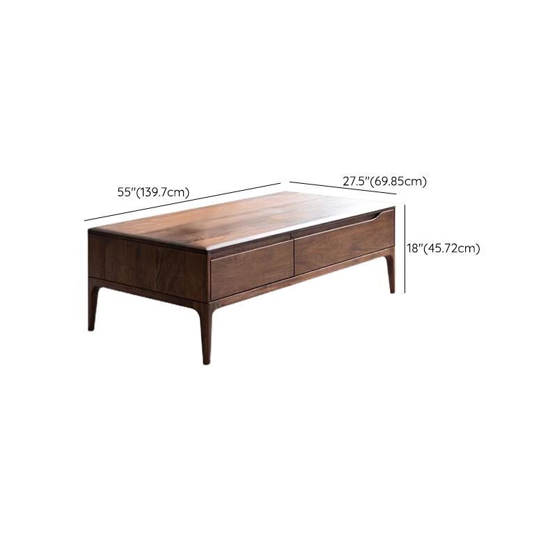 Rectangle Bunching Tables Solid Wood Coffee or End Table with Drawer