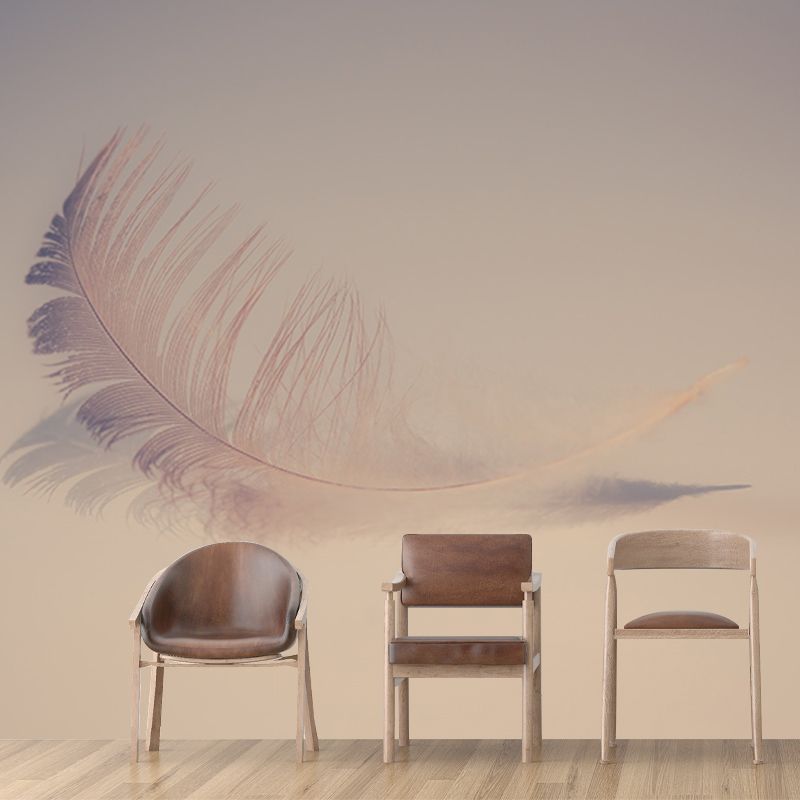 Feather Mildew Resistant Mural Wallpaper Sleeping Room Wall Mural