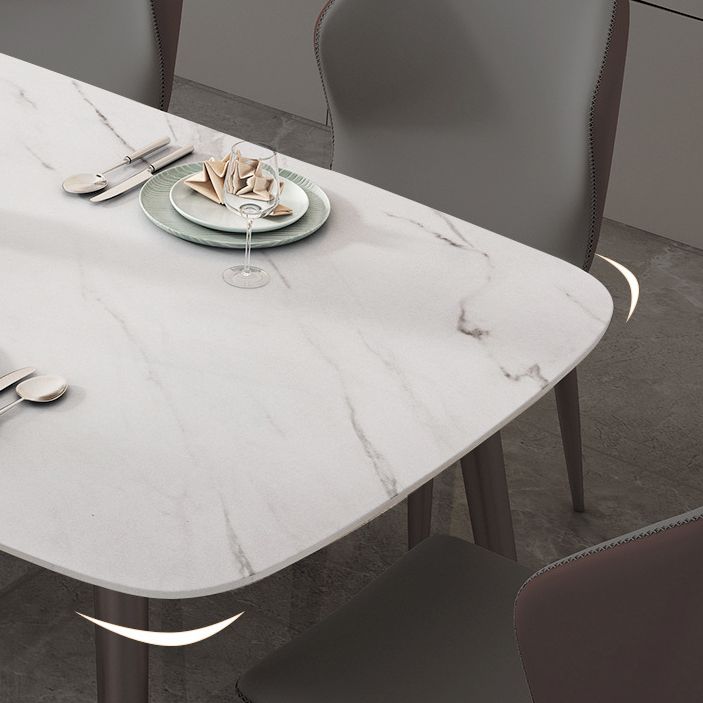 Modern Sintered Stone Dining Set Rectangle 1/2/5/7 Pieces Dining Room Table Set