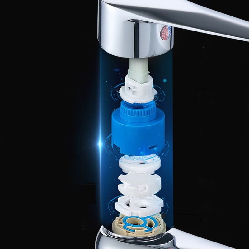 Single Hole Lavatory Faucet Lever Handle 1 Hole Faucet for Bathroom