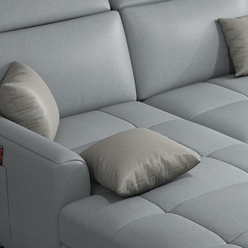 Moderno divano e chaise del braccio ad incasso a forma di L a forma di L con spazio per quattro persone