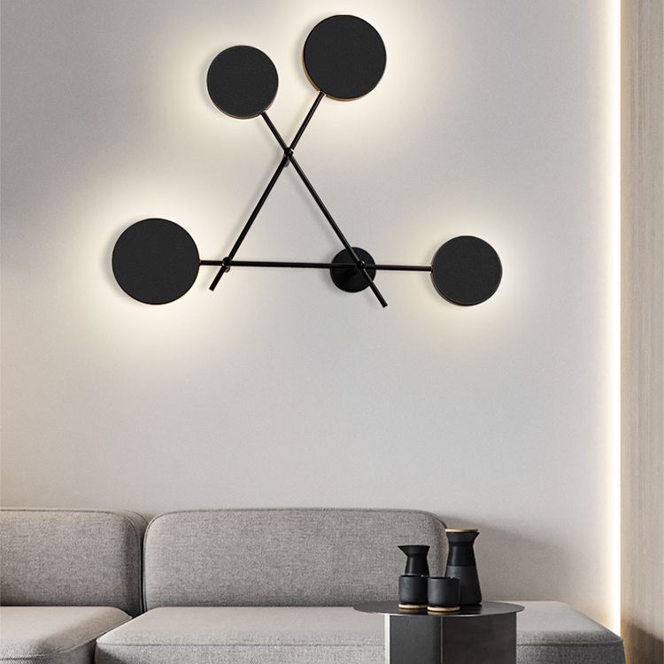 Luce da parete geometrica a 4 luci geometriche a 4 luci per soggiorno per soggiorno