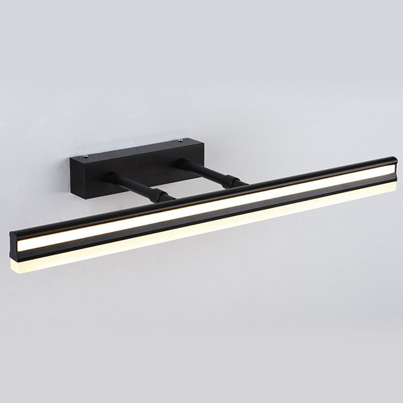 Modern Style Linear Shade Wall Lighting Metal 1 Light Mirror Sconce Lamp