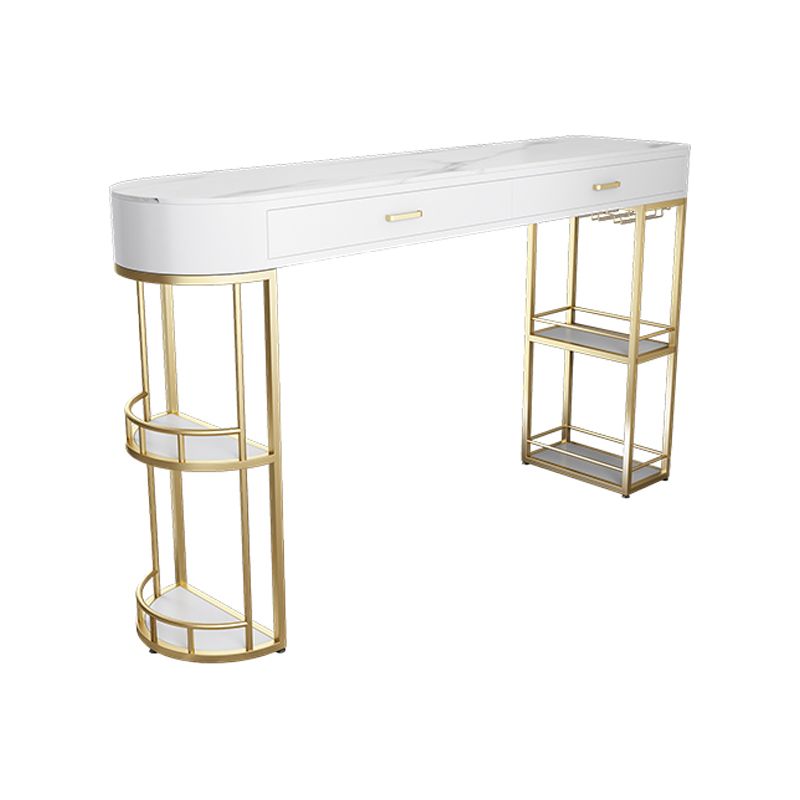 Living Room Pub Bar Table Contemporary Sled Storage Counter Wine Table