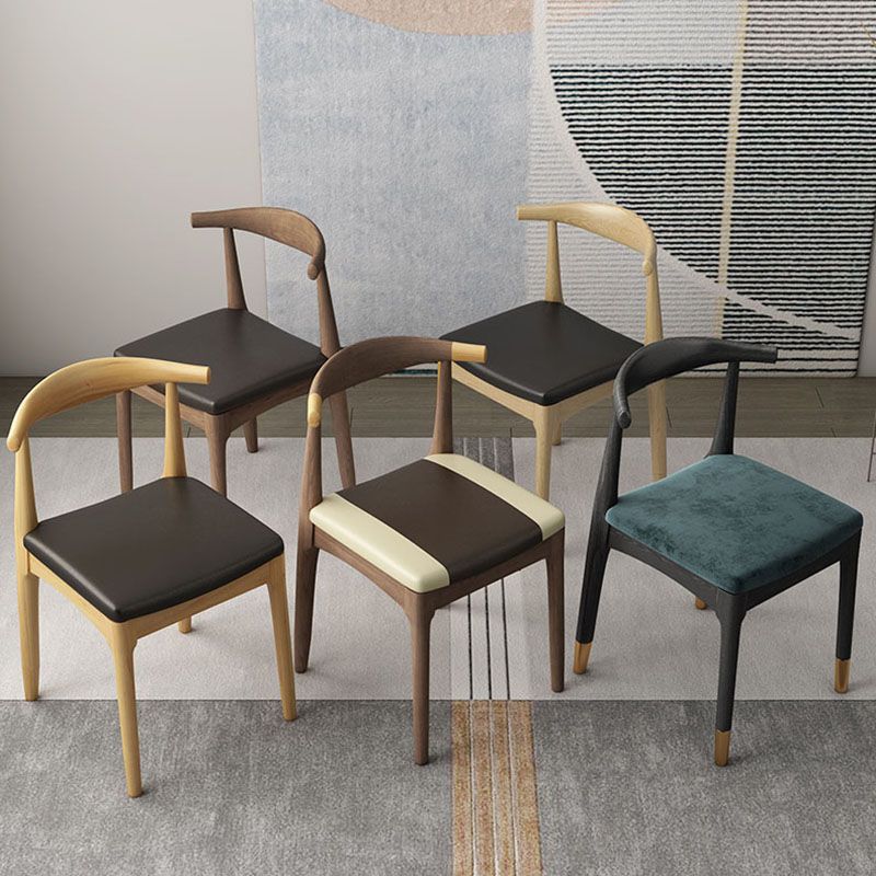 Silla lateral industrial con respaldo abierto para cocina, sillas laterales de comedor de madera