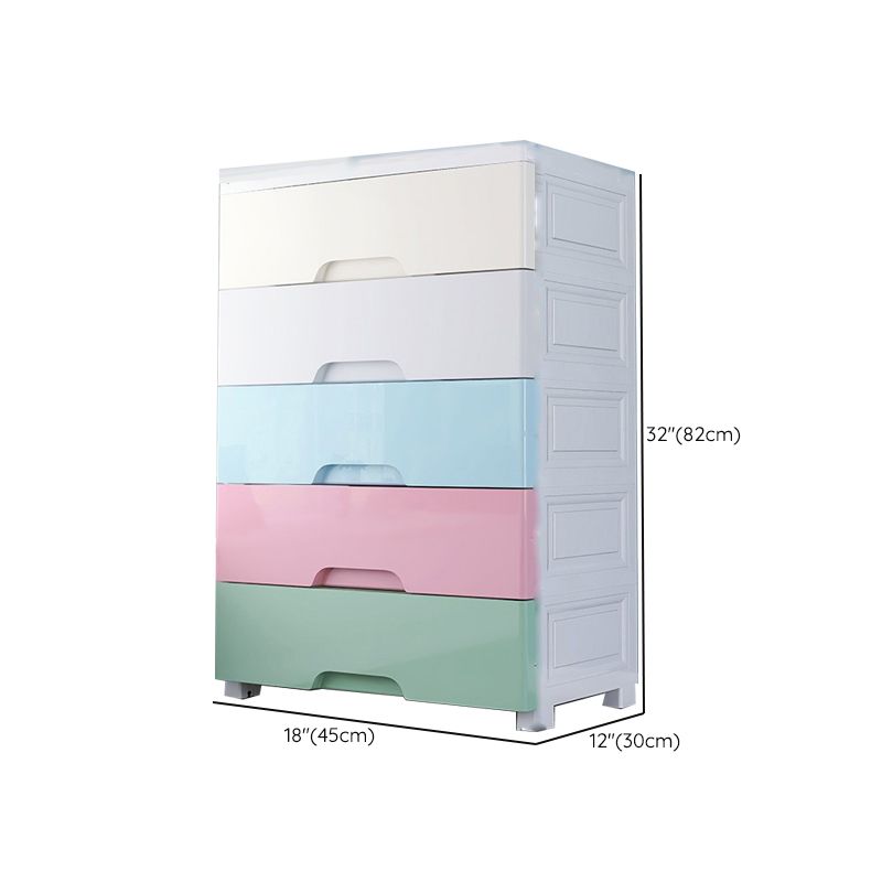Modern Style Plastic Wardrobe Home Storage Wardrobe with Drawers