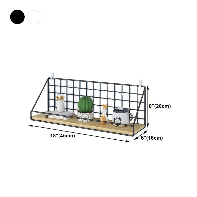 Home Floating Bookcase Modern Metal Bookshelf With Rectangular Shelves