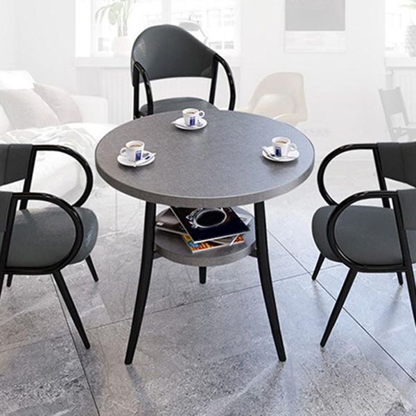 Modern Stone Storable Dining Table Metal Base for Dining Room