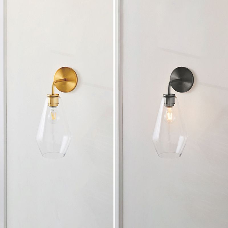 Simple Wall Sconce Lamp Glass Wall Mounted Light for Bedroom