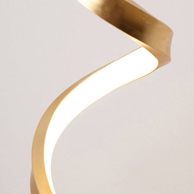 Spiral Night Table Light Contemporary Style Metal LED Table Light for Bedroom
