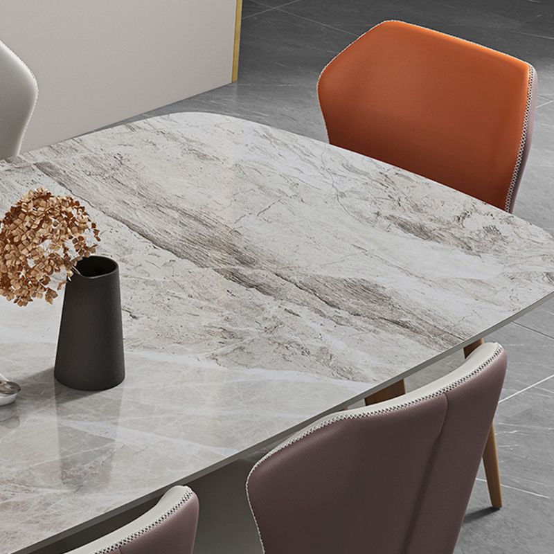 1/2/5/7 stuks Luxury Dining Set rechthoekige eettafel set met lederen stoelen