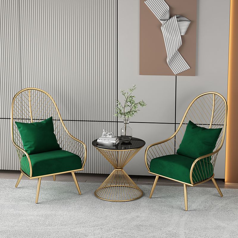 Glam Armless with Pillow Fixed Back Basic Four Leg Parsons Chair