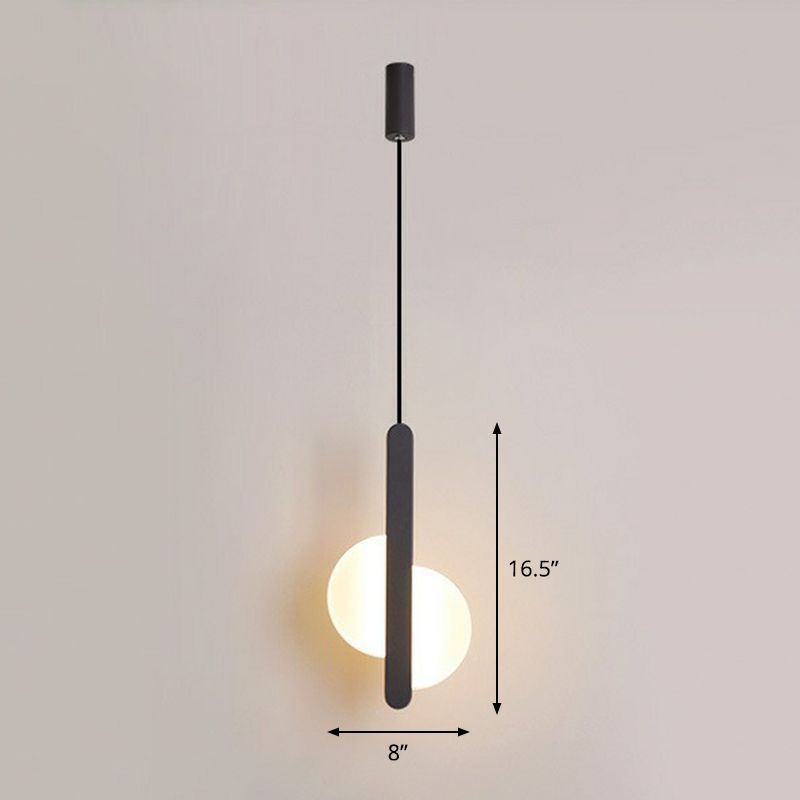 Acrylic Circular LED Ceiling Light Nordic Style Hanging Pendant Light for Bedside