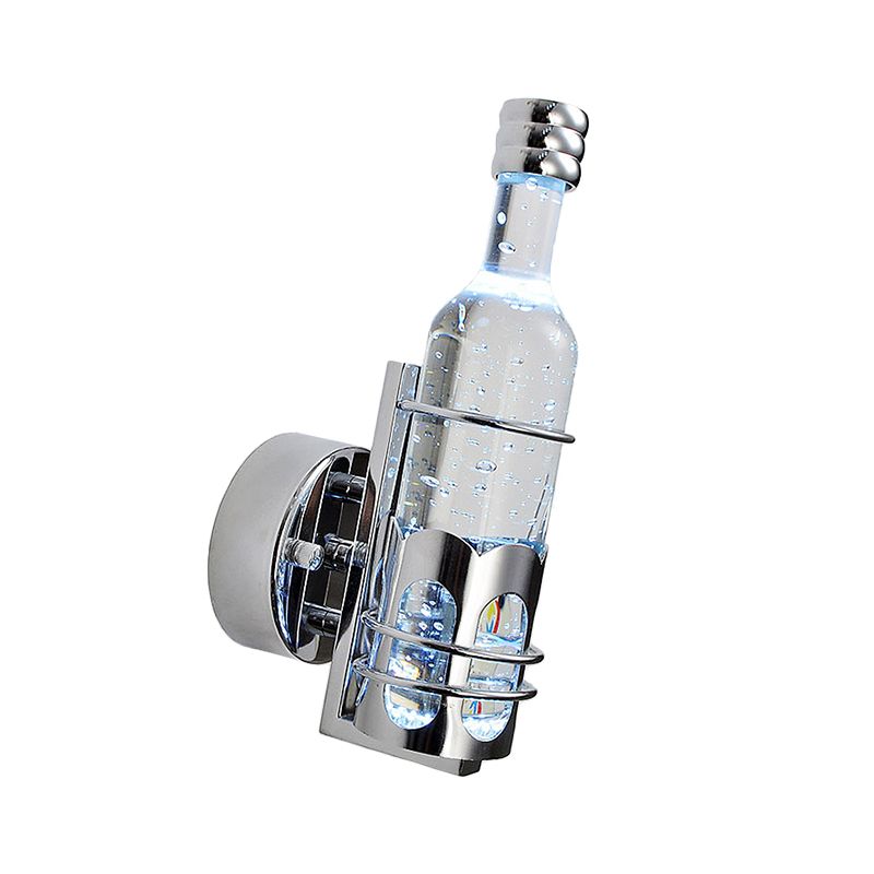 Contemporary Bottle Shaped Wall Lamp Crystal 1 Light Bar Cafe Wall Light in Multi Color/Purple/Blue Light