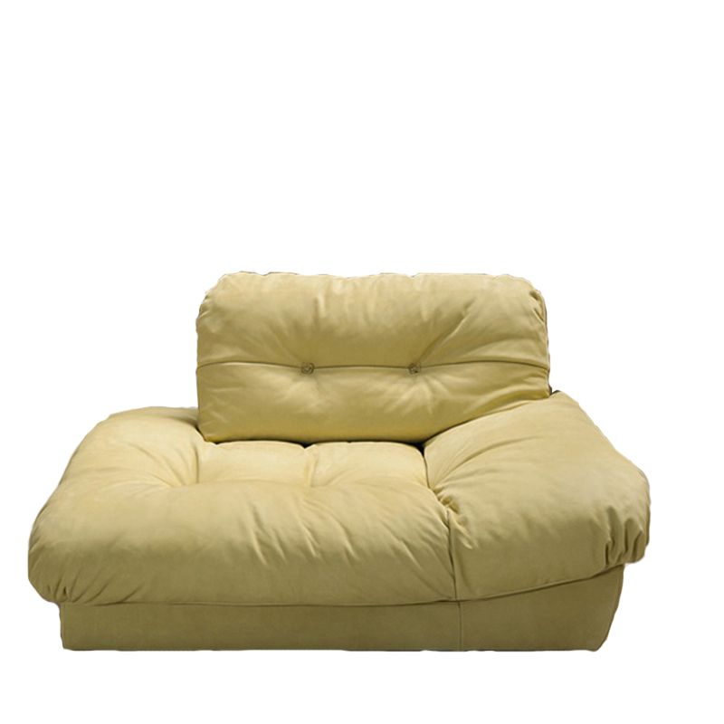 Brown Contemporary Armless Chesterfield Sofa for Living Room, Apartment