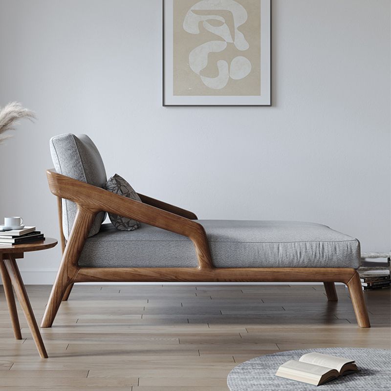 Scandinavian Upholstered Chaise Lounge Couch Wood Chaise Lounge Chair