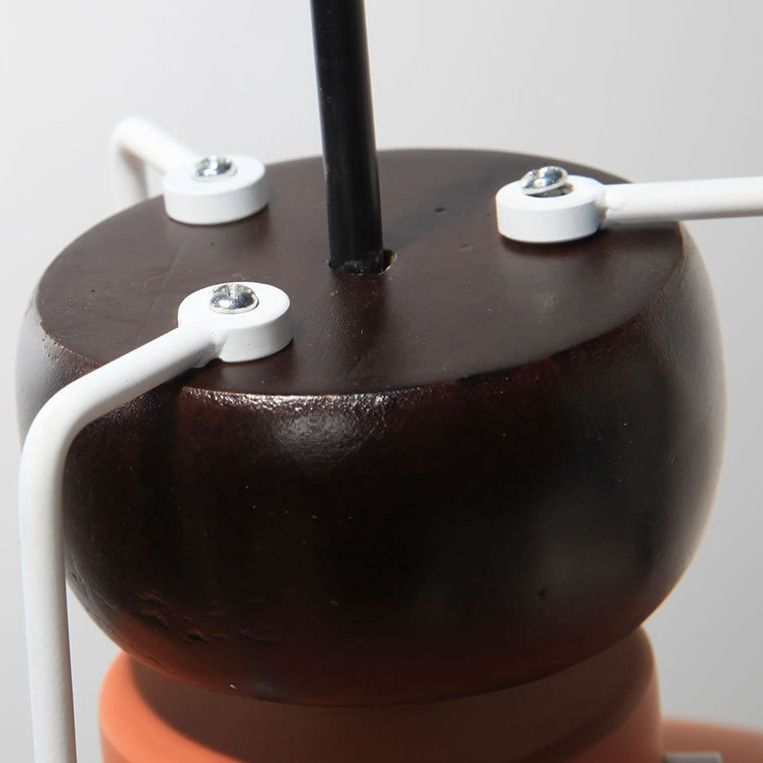 Luz de colgante de forma de frasco metálico 1 lámpara colgante de estilo nórdico ligero para mesa de comedor de cocina
