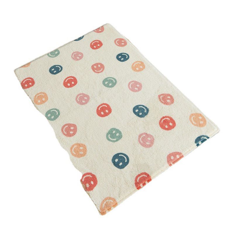 Beige Modern Rug Polyester Clouds Rug Washable Rug for Home Decor