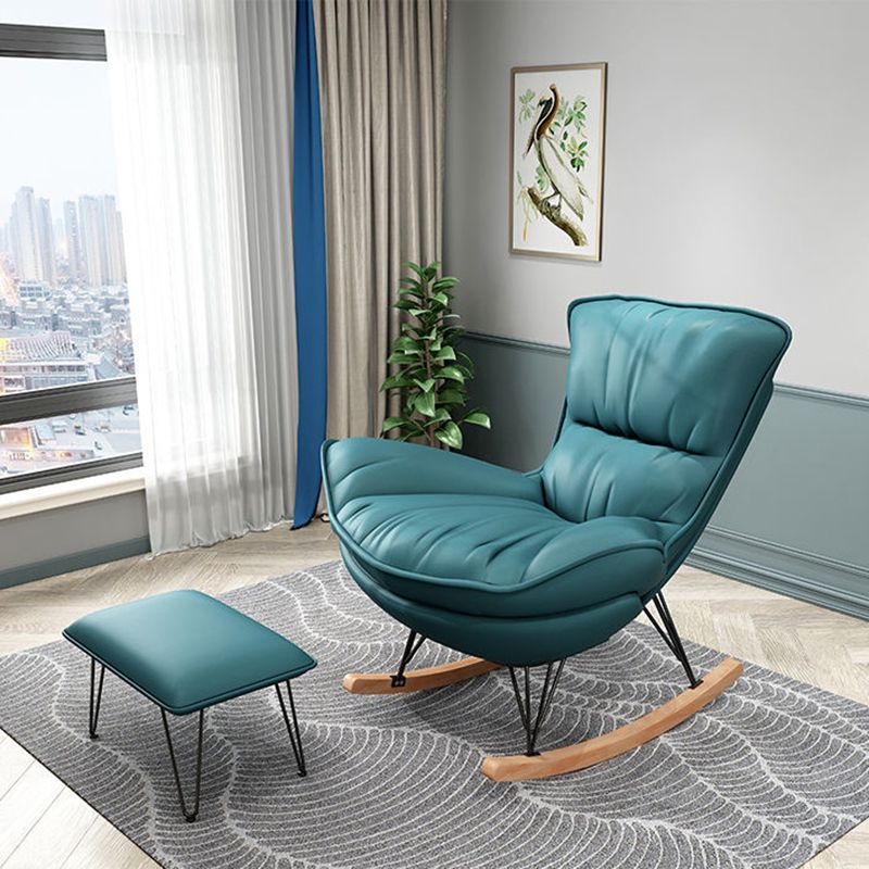 35.82" L x 39.76" W x 34.25" H Armless Lounge Chair with Ottoman for Living Room