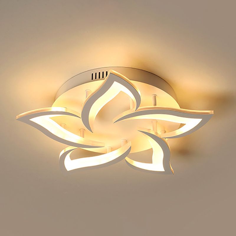 White Sputnik Ceiling Flush Mount Minimalist LED Metal Ceiling Lighting