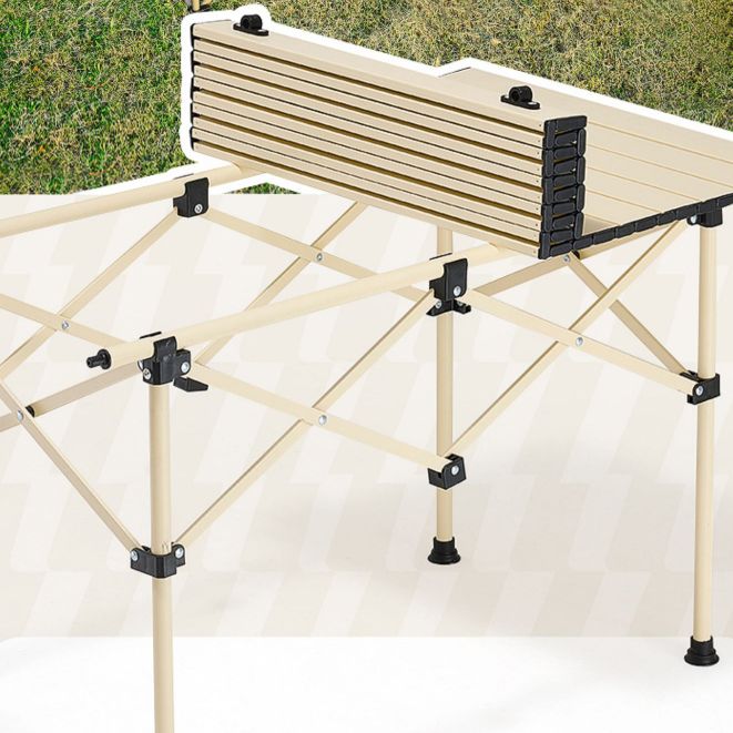 Industrial Steel Folding Table Outdoor 21.7"H Foldable Camping Table