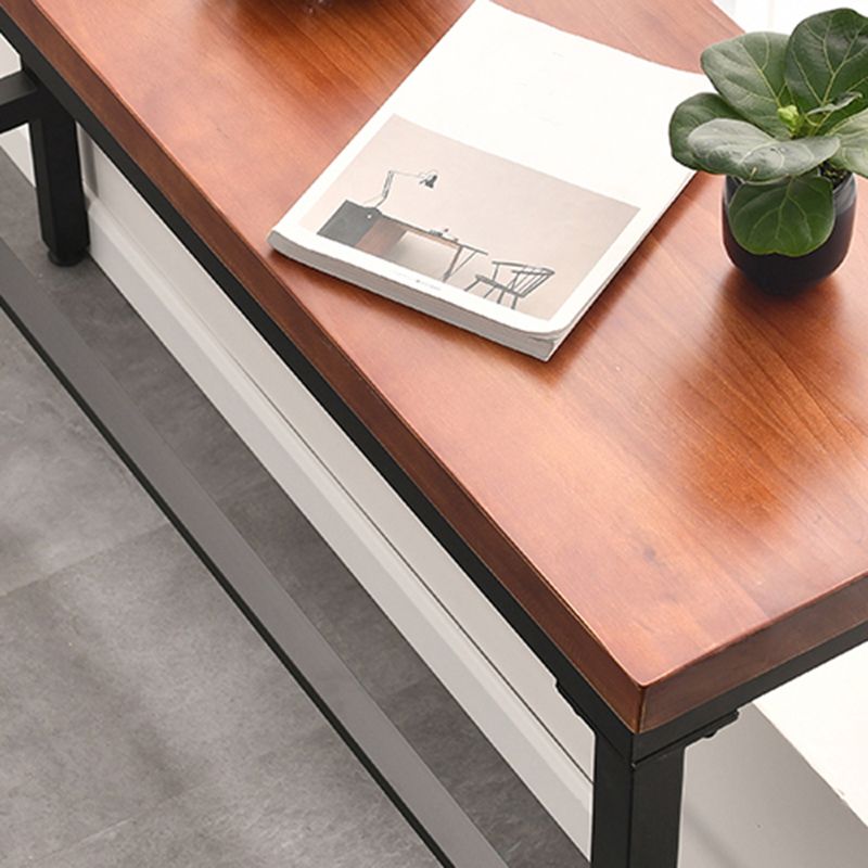 Solid Wood Top Bar Table Set 1/3/5 Pcs Iron Frame Bar Table and Stools