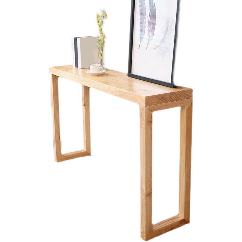 Contemporary Pine Sofa Console Table with Rectangle Shelf for Hall