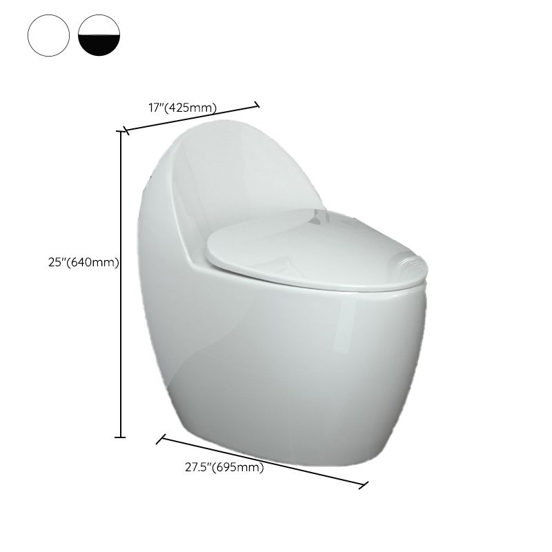 Contemporary Siphon Jet Flush Toilet Floor Mounted Urine Toilet for Bathroom