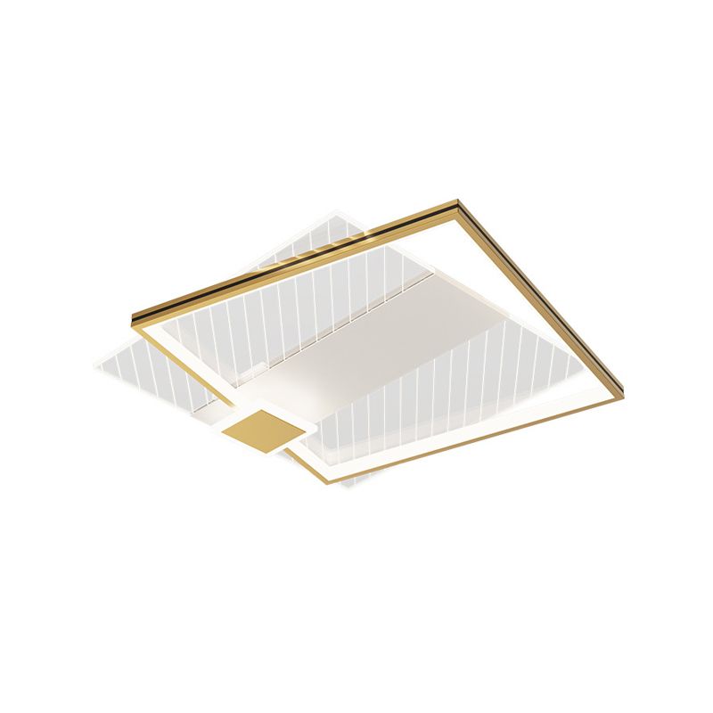 Geometrical Flush Mount Ceiling Lamp Metal Modern LED Ceiling Light Fixture for Bedroom