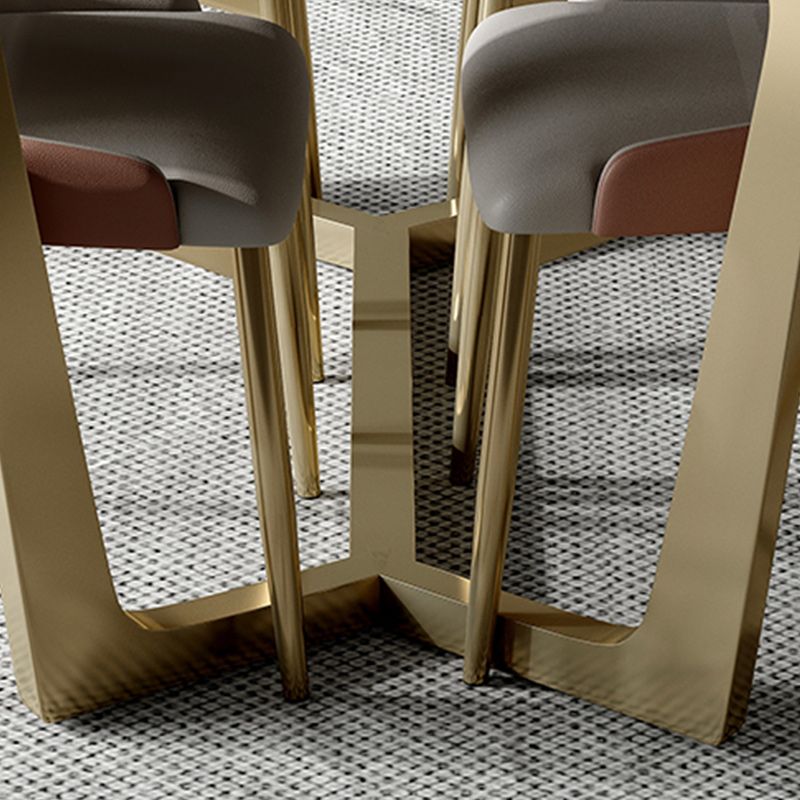 Glam 1/4/5/7 Pieces White Dining Table Set with Sintered Stone Top Scalable Dinette Set