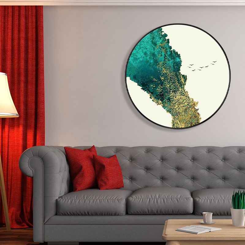 Pastel Color Abstract Canvas Textured Scandinavian Style Girls Bedroom Wall Art Print