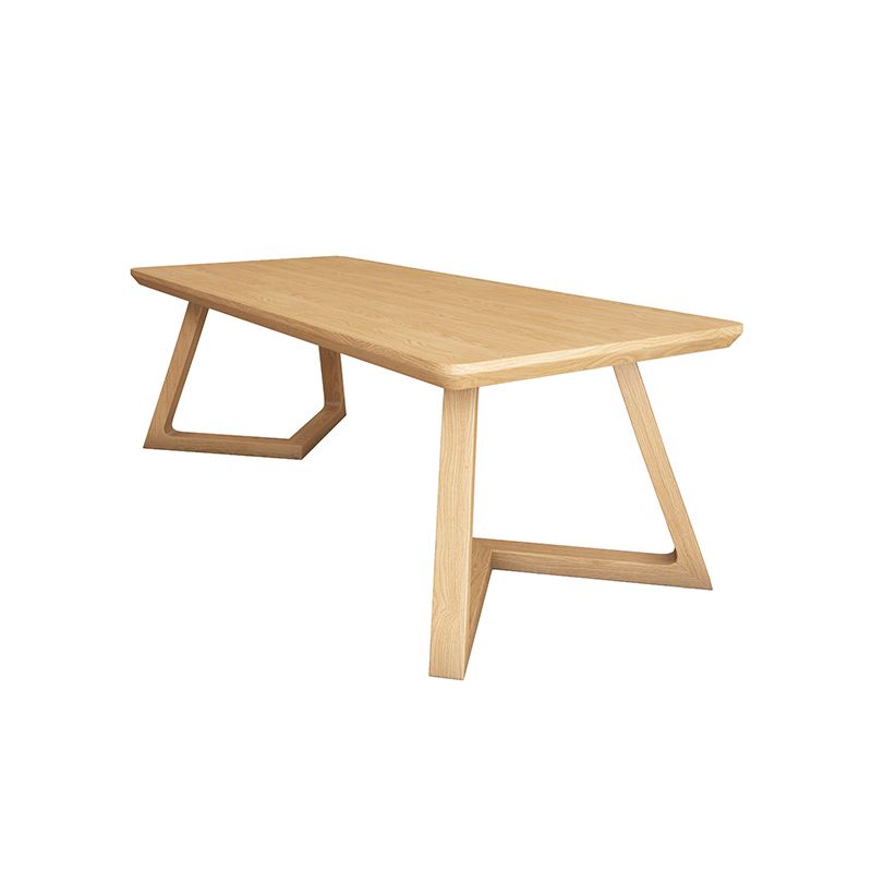 Modern 29.53" Tall Office Desk Solid Wood Natural Writing Desk