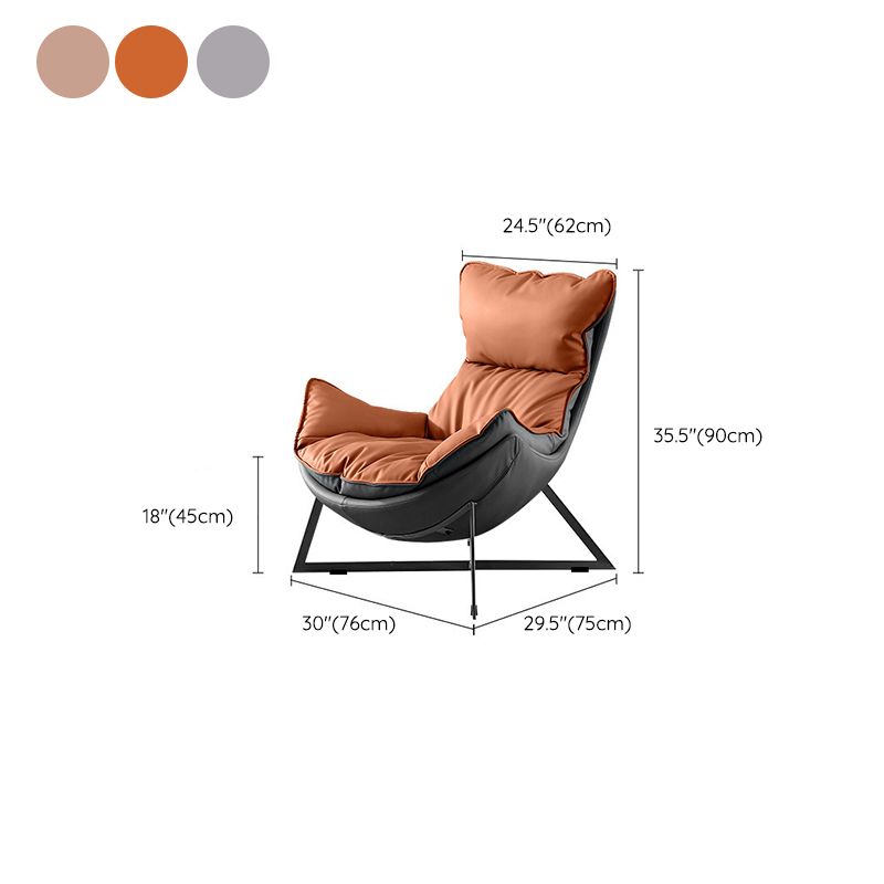 Faux Leather Accent Chair Armless Chair for Living Room, 29.52" Wide