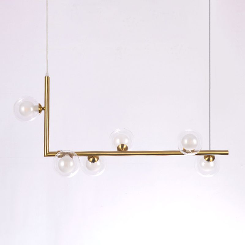 Islas contemporáneas Ligera simplicidad accesorio de iluminación colgante de vidrio para sala de estar