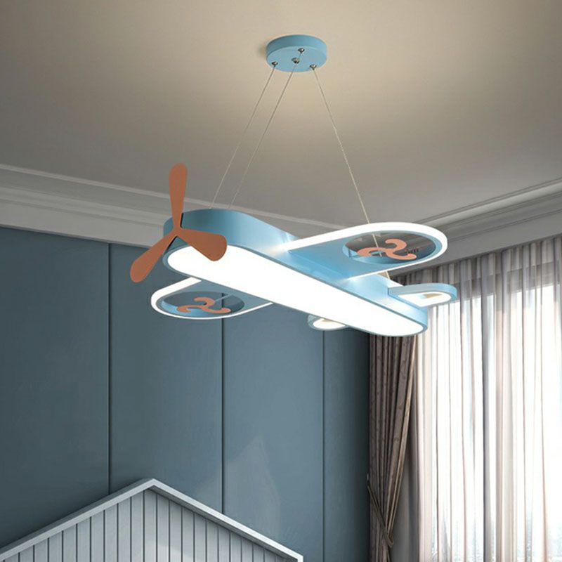 Forme d'avion Room de chambre enfant lampe à lustre acrylique