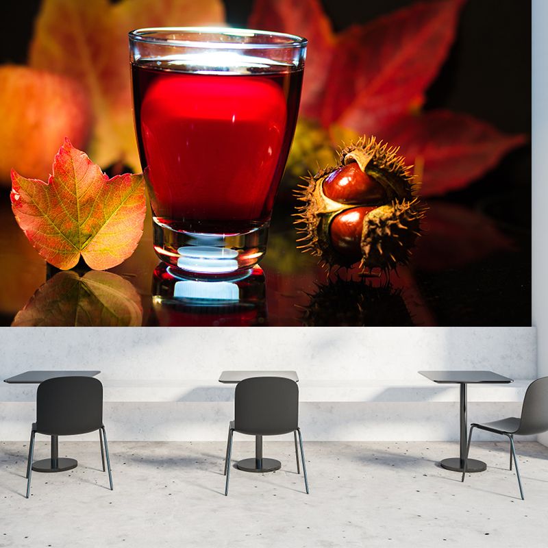 Commercial Bar Decoration Wine Mural Wallpaper Water Resistant Wall Decor