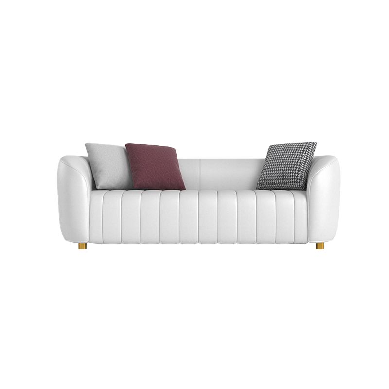 22.83" Wide Tuxedo Arm Sofa White Standard Sofa for Living Room