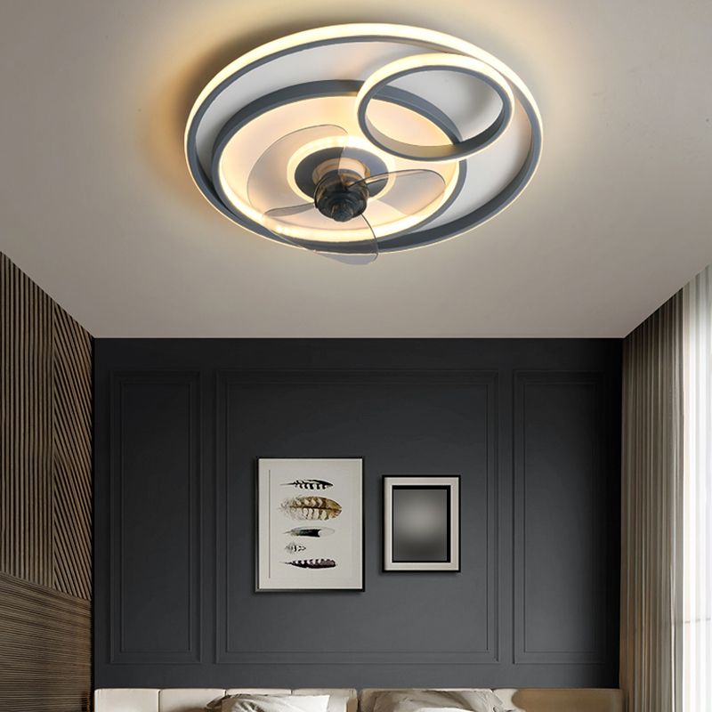 Modern Style Ceiling Fan Lighting Metal 3 Light Ceiling Fan Light for Living Room
