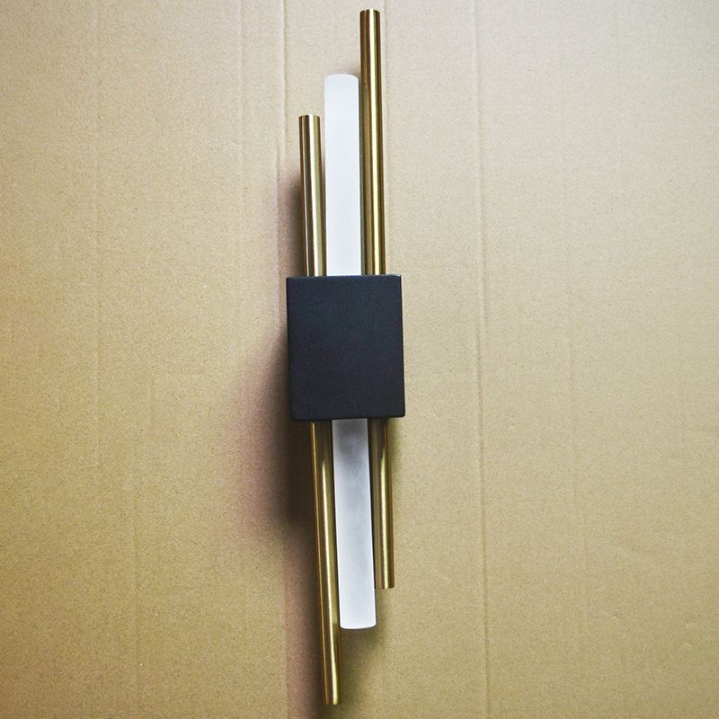 19.5" H Post-modern Style Wall Mount Lamp Minimalism Metal Lines Design Sconce Lights for Hallway Aisle